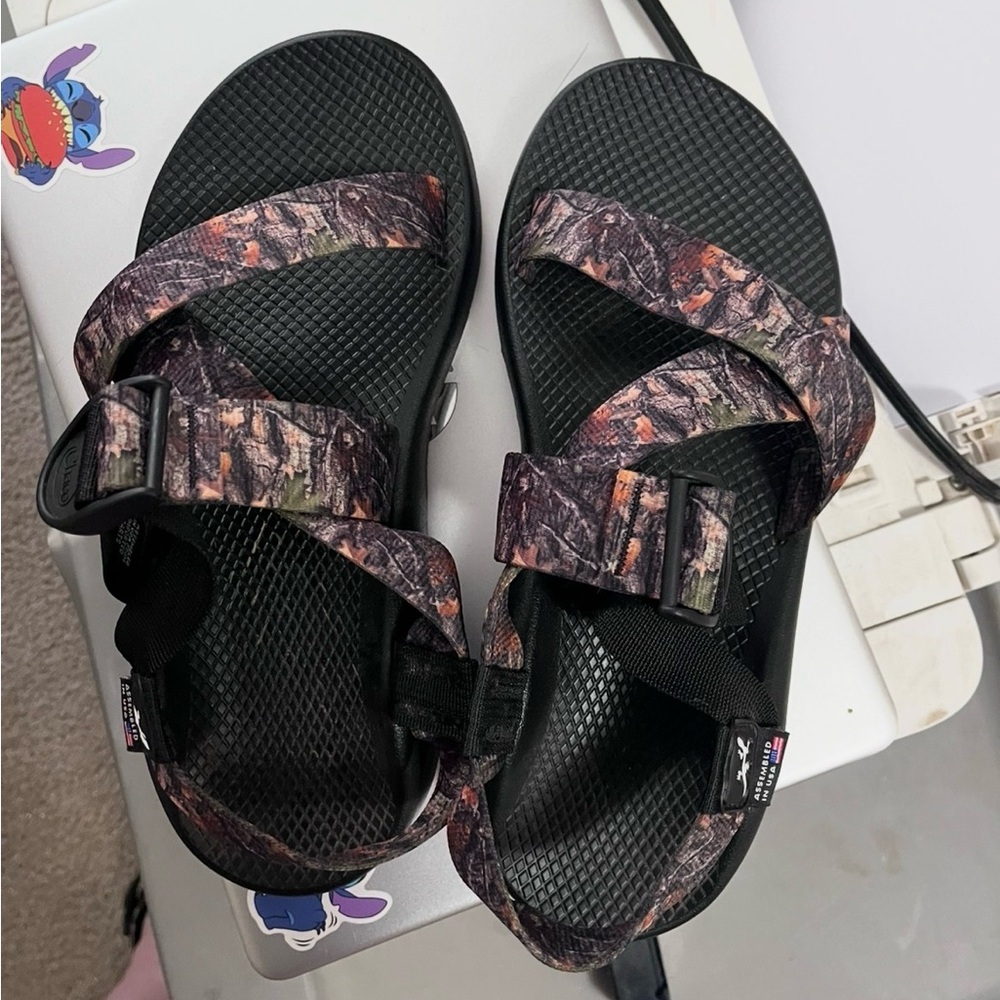 Chaco Black and Camouflage Sandals